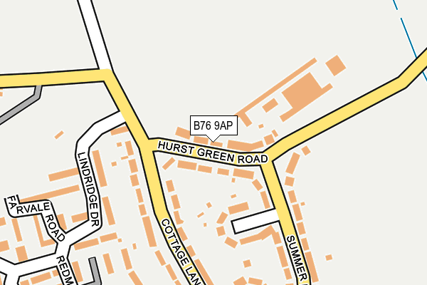 B76 9AP map - OS OpenMap – Local (Ordnance Survey)