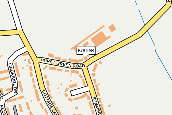 B76 9AR map - OS OpenMap – Local (Ordnance Survey)