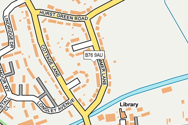 B76 9AU map - OS OpenMap – Local (Ordnance Survey)