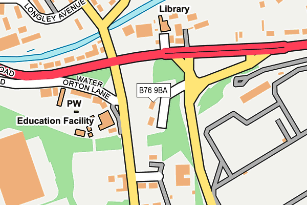 B76 9BA map - OS OpenMap – Local (Ordnance Survey)