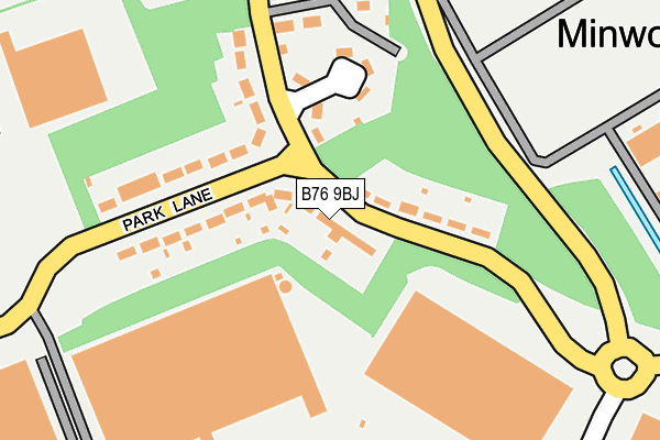 B76 9BJ map - OS OpenMap – Local (Ordnance Survey)