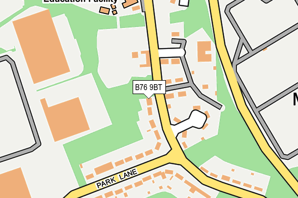 B76 9BT map - OS OpenMap – Local (Ordnance Survey)