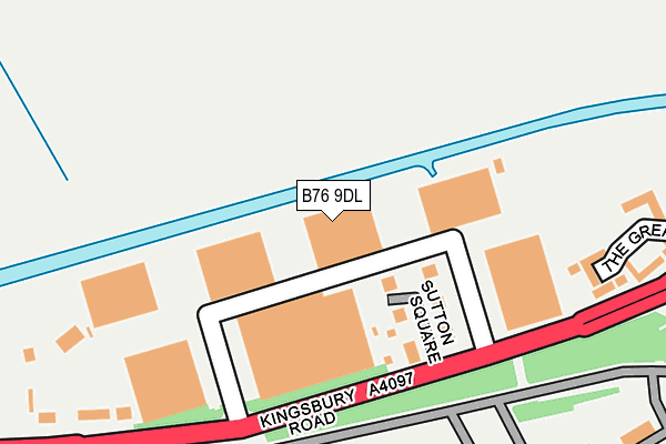 B76 9DL map - OS OpenMap – Local (Ordnance Survey)