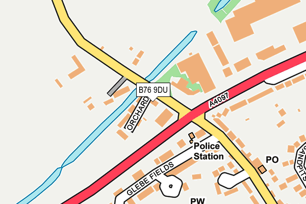 B76 9DU map - OS OpenMap – Local (Ordnance Survey)