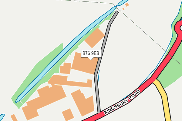 B76 9EB map - OS OpenMap – Local (Ordnance Survey)