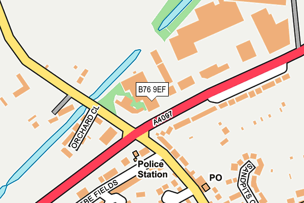 B76 9EF map - OS OpenMap – Local (Ordnance Survey)
