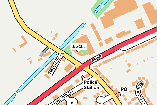 B76 9EL map - OS OpenMap – Local (Ordnance Survey)