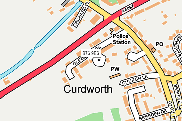 B76 9ES map - OS OpenMap – Local (Ordnance Survey)