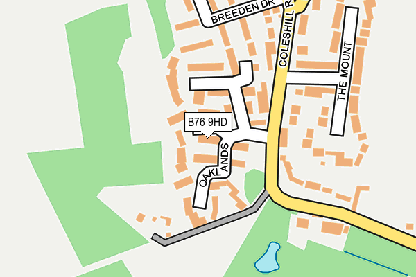 B76 9HD map - OS OpenMap – Local (Ordnance Survey)