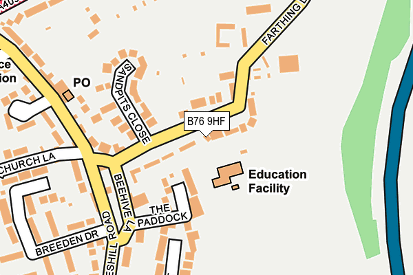 B76 9HF map - OS OpenMap – Local (Ordnance Survey)