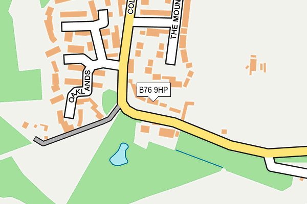 B76 9HP map - OS OpenMap – Local (Ordnance Survey)