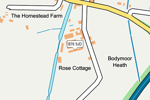 B76 9JD map - OS OpenMap – Local (Ordnance Survey)