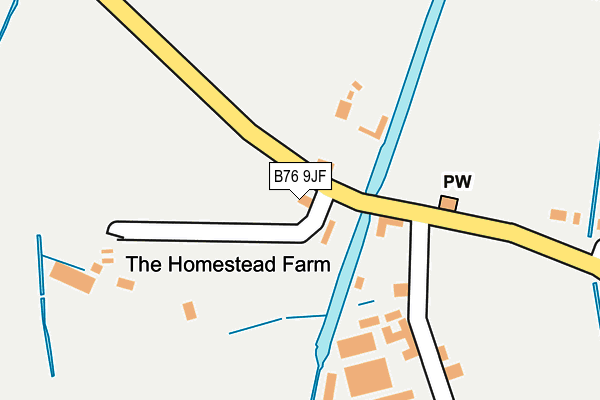 B76 9JF map - OS OpenMap – Local (Ordnance Survey)