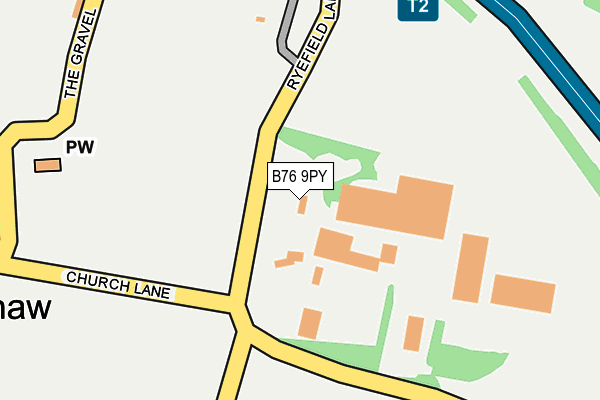 B76 9PY map - OS OpenMap – Local (Ordnance Survey)