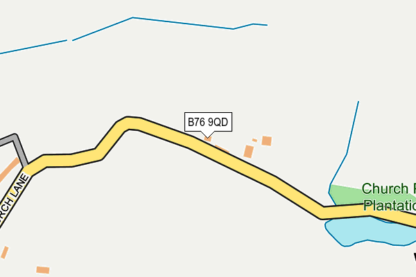 B76 9QD map - OS OpenMap – Local (Ordnance Survey)