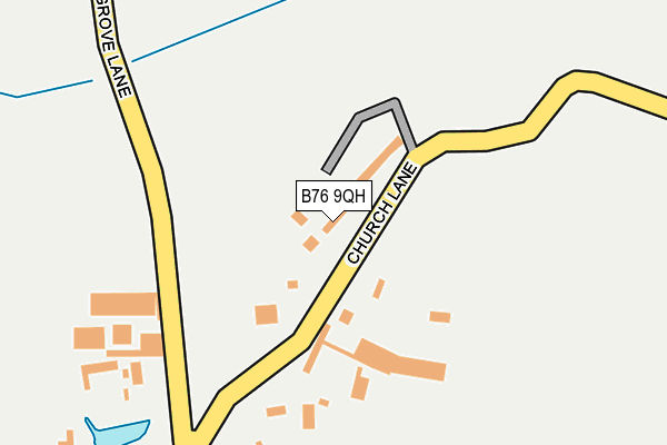 B76 9QH map - OS OpenMap – Local (Ordnance Survey)