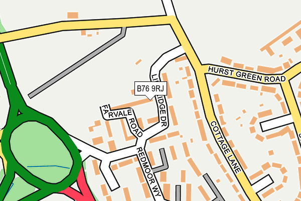 B76 9RJ map - OS OpenMap – Local (Ordnance Survey)