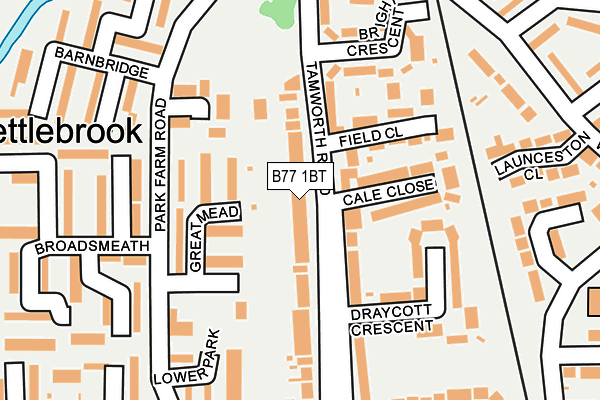 B77 1BT map - OS OpenMap – Local (Ordnance Survey)