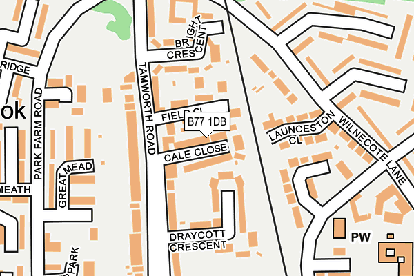 B77 1DB map - OS OpenMap – Local (Ordnance Survey)