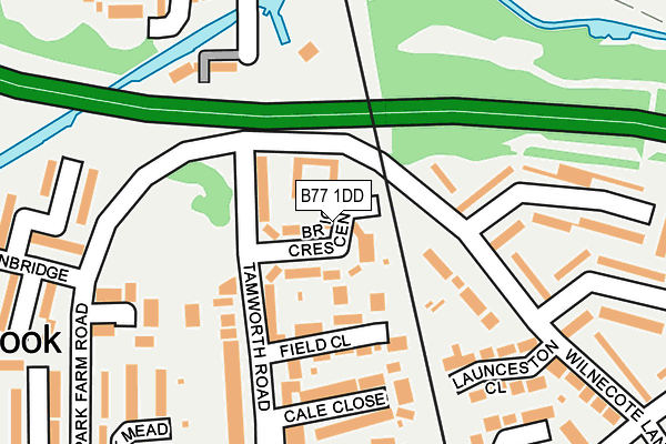 B77 1DD map - OS OpenMap – Local (Ordnance Survey)