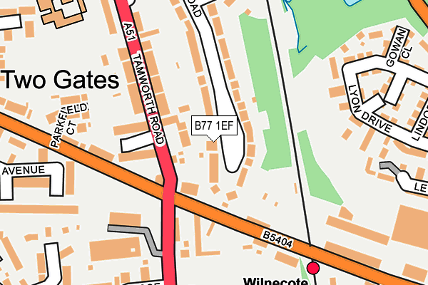B77 1EF map - OS OpenMap – Local (Ordnance Survey)