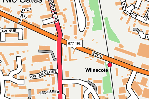 B77 1EL map - OS OpenMap – Local (Ordnance Survey)