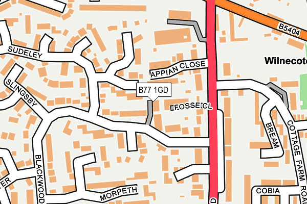 B77 1GD map - OS OpenMap – Local (Ordnance Survey)