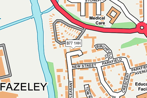 B77 1HH map - OS OpenMap – Local (Ordnance Survey)