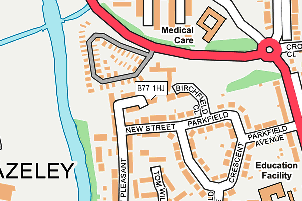 B77 1HJ map - OS OpenMap – Local (Ordnance Survey)