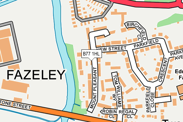 B77 1HL map - OS OpenMap – Local (Ordnance Survey)