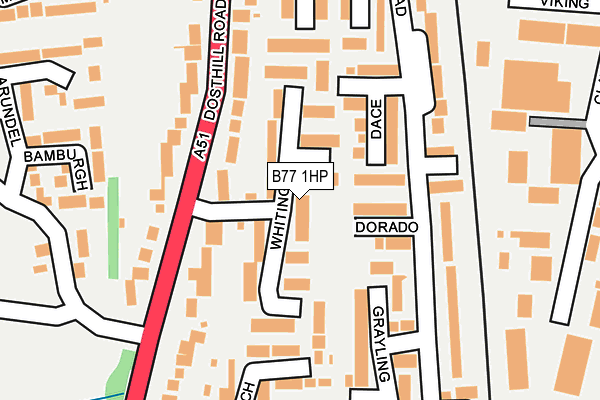 B77 1HP map - OS OpenMap – Local (Ordnance Survey)