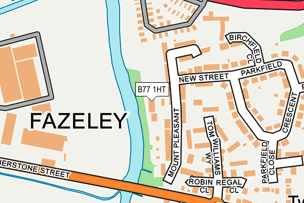 B77 1HT map - OS OpenMap – Local (Ordnance Survey)