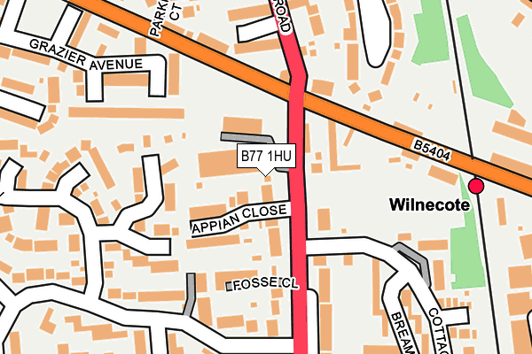 B77 1HU map - OS OpenMap – Local (Ordnance Survey)