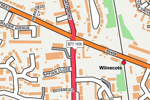 B77 1HX map - OS OpenMap – Local (Ordnance Survey)