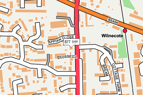 B77 1HY map - OS OpenMap – Local (Ordnance Survey)