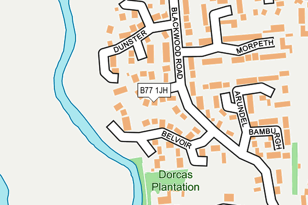 B77 1JH map - OS OpenMap – Local (Ordnance Survey)