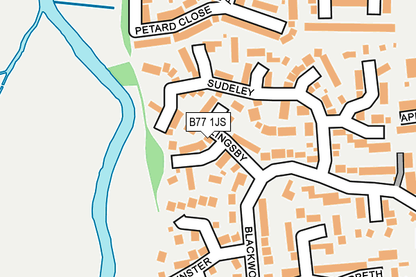 B77 1JS map - OS OpenMap – Local (Ordnance Survey)