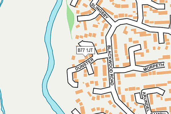 B77 1JT map - OS OpenMap – Local (Ordnance Survey)