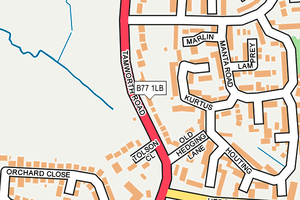 B77 1LB map - OS OpenMap – Local (Ordnance Survey)