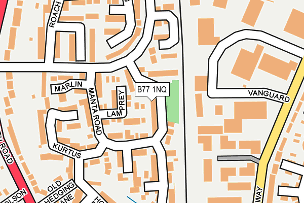 B77 1NQ map - OS OpenMap – Local (Ordnance Survey)