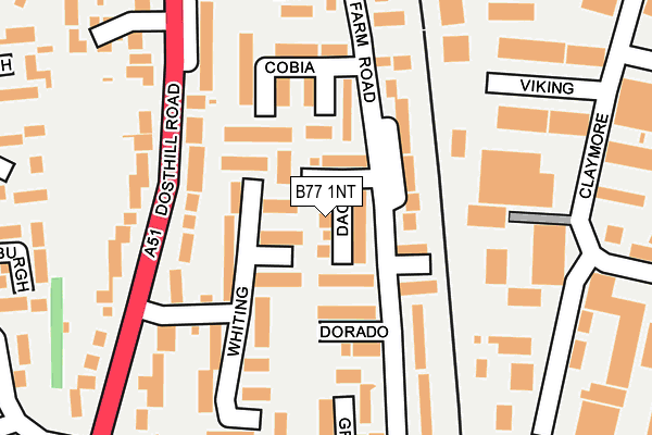 B77 1NT map - OS OpenMap – Local (Ordnance Survey)
