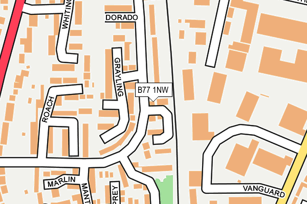 B77 1NW map - OS OpenMap – Local (Ordnance Survey)