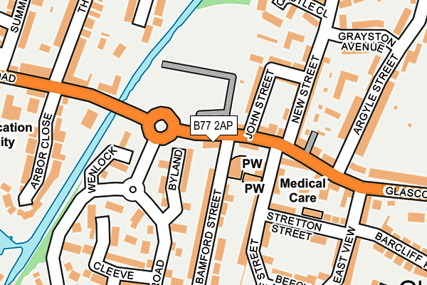 B77 2AP map - OS OpenMap – Local (Ordnance Survey)
