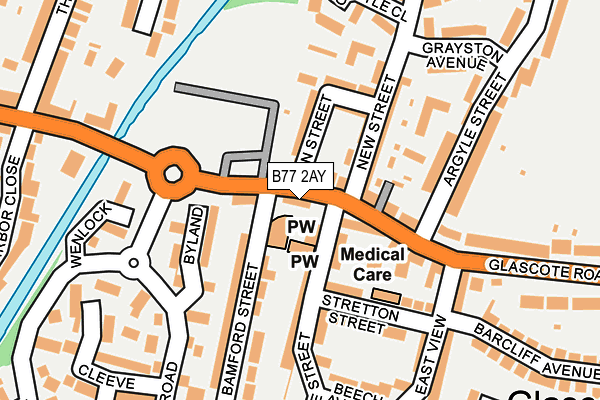 B77 2AY map - OS OpenMap – Local (Ordnance Survey)