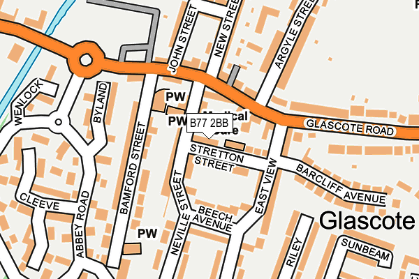 B77 2BB map - OS OpenMap – Local (Ordnance Survey)