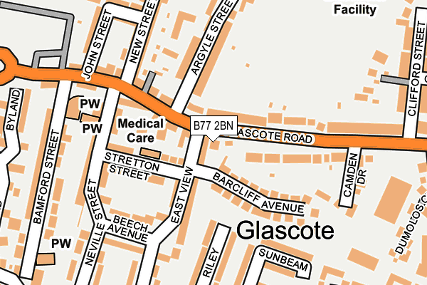 B77 2BN map - OS OpenMap – Local (Ordnance Survey)