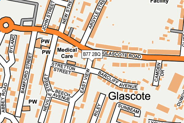 B77 2BQ map - OS OpenMap – Local (Ordnance Survey)