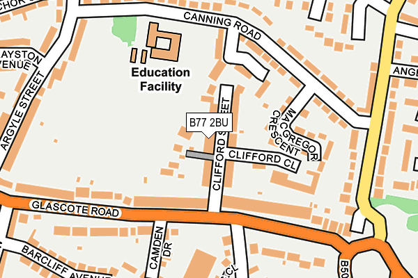 B77 2BU map - OS OpenMap – Local (Ordnance Survey)