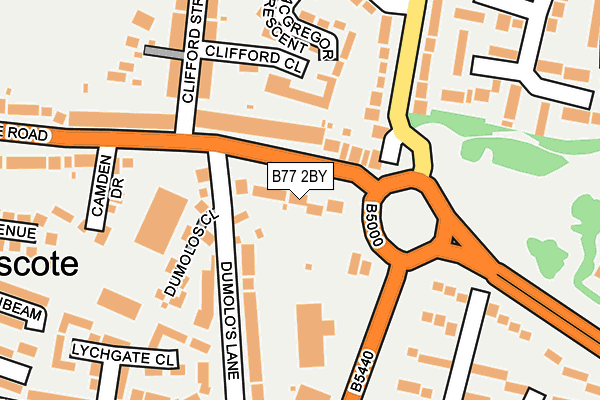 B77 2BY map - OS OpenMap – Local (Ordnance Survey)