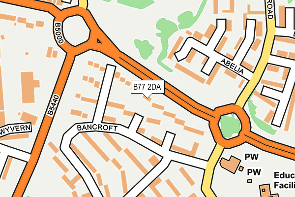 B77 2DA map - OS OpenMap – Local (Ordnance Survey)